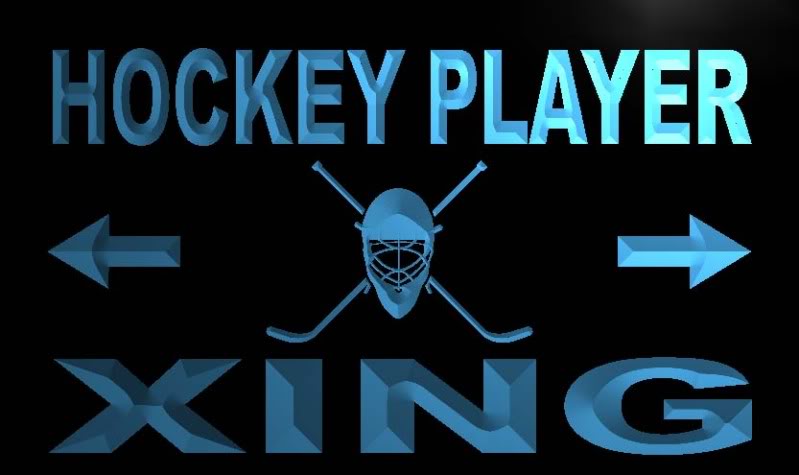 Hockey Player Xing Neon Light Sign